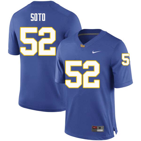 Men #52 Shakir Soto Pittsburgh Panthers College Football Jerseys Sale-Royal